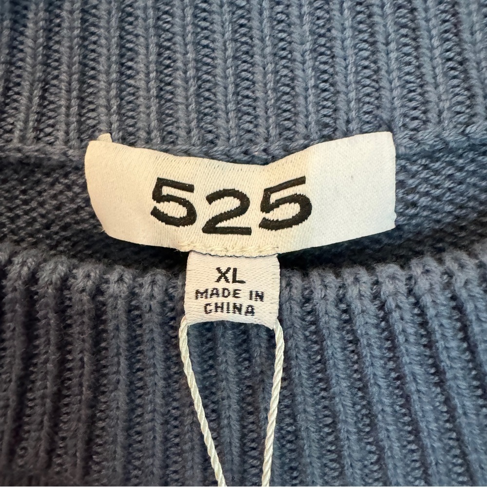 525 Born in Brooklyn Cropped Sweater XL NWT Storm Cloud Color - Picture 4 of 5